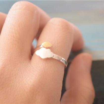Gold Silvercloud Ring, One Silver Cloud, One Gold..