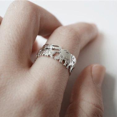 Vintage Elephant Ring, Sterling Silver Ring,..