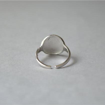 Circle Minimalist 925 Sterling Silver Ring, Big..