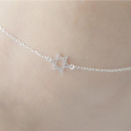 Silver Star Bracelet, 925 Sterling Silver Bracelet..