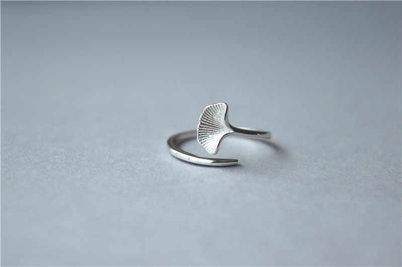 Silver Leaf Ring, 925 Sterling Silver Leaf Ring, Adjustable Ring, One Size Suits All, Gift For Women (jz81)
