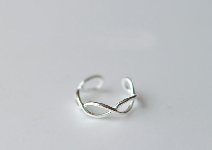 Tiny Tail Waving Ring, Simple Dainty Tail Ring, Only For Tail Finger, For Us Size 5# (jz10)